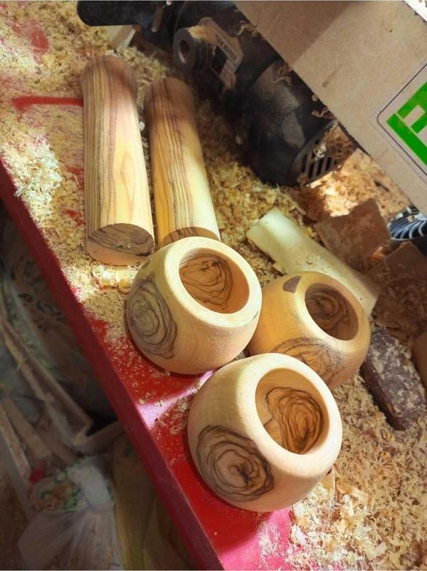 Universal Zeytin Ağacından Havan, Ahşap Havan, Ahşap Sarımsak Döveceği, Sarımsak Ezici - Image 1