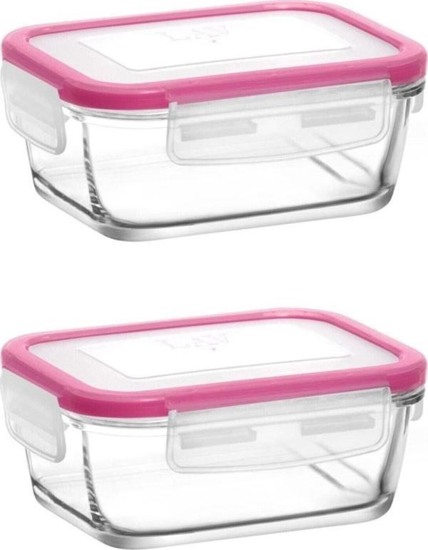 Lav Fresco Pembe Kapak 2'Li Saklama Kabı Kahvaltılık 400Cc Frs-237 - Image 1