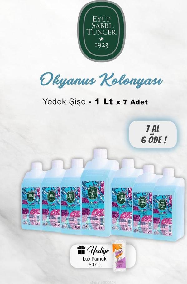 Eyüp Sabri Tuncer 7 AL 6 ÖDE Okyanus Kolonyası 1 Lt, Pamuk Hediyeli - Image 1