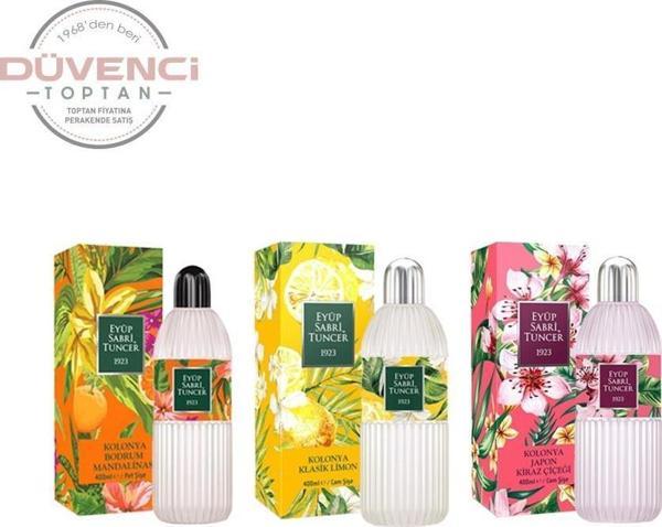 Eyüp Sabri Tuncer Düvenci Toptan 400 ML 3'lü Kolonya Seti B - Image 1