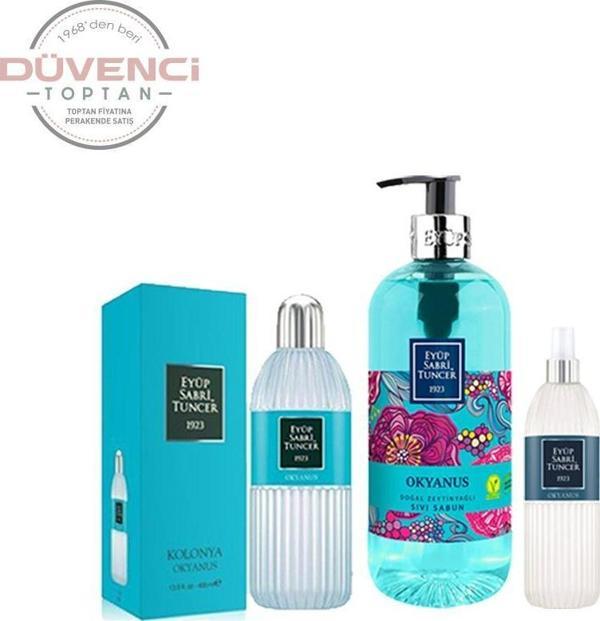 Düvenci Toptan Eyüp Sabri Tuncer Okyanus Kolonyası 3' lü Set Model 255 - Image 1