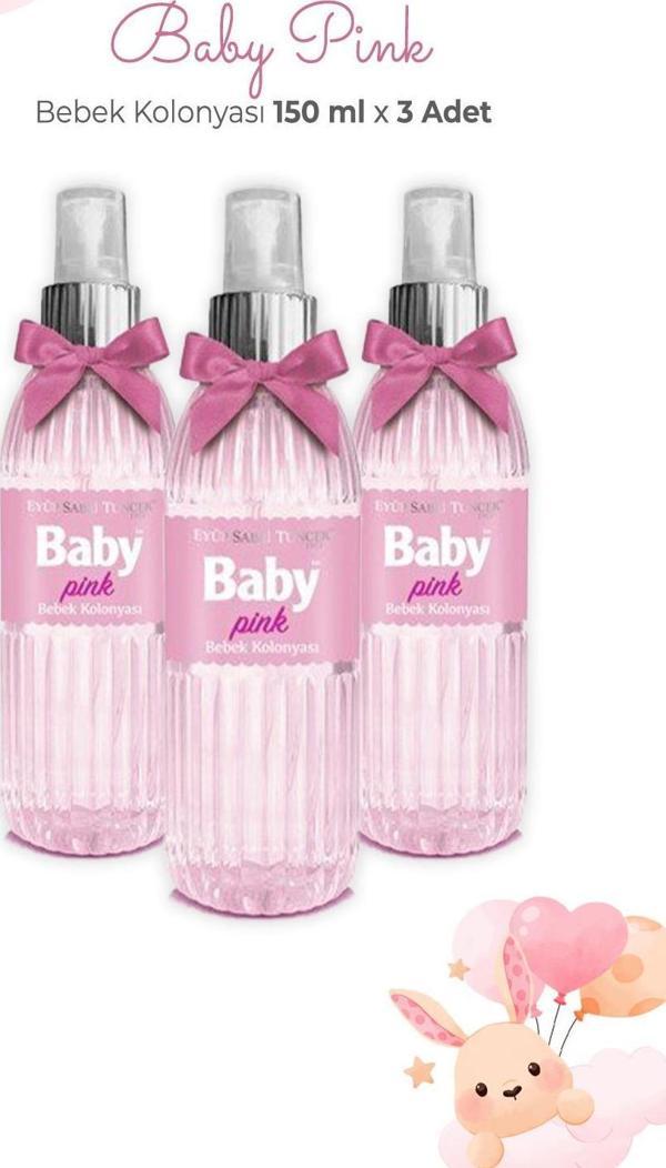 Eyüp Sabri Tuncer Baby Pınk Bebek Kolonyası 150 ml x 3 Adet - Image 1