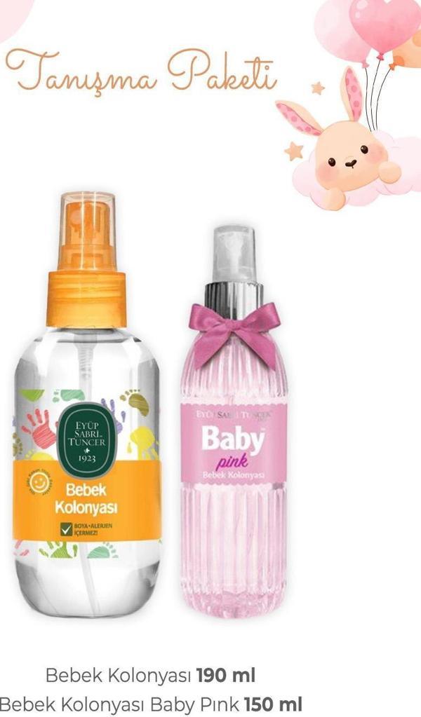 Eyüp Sabri Tuncer Bebek Kolonyası 190 ml ve Pink 150 ml - Image 1