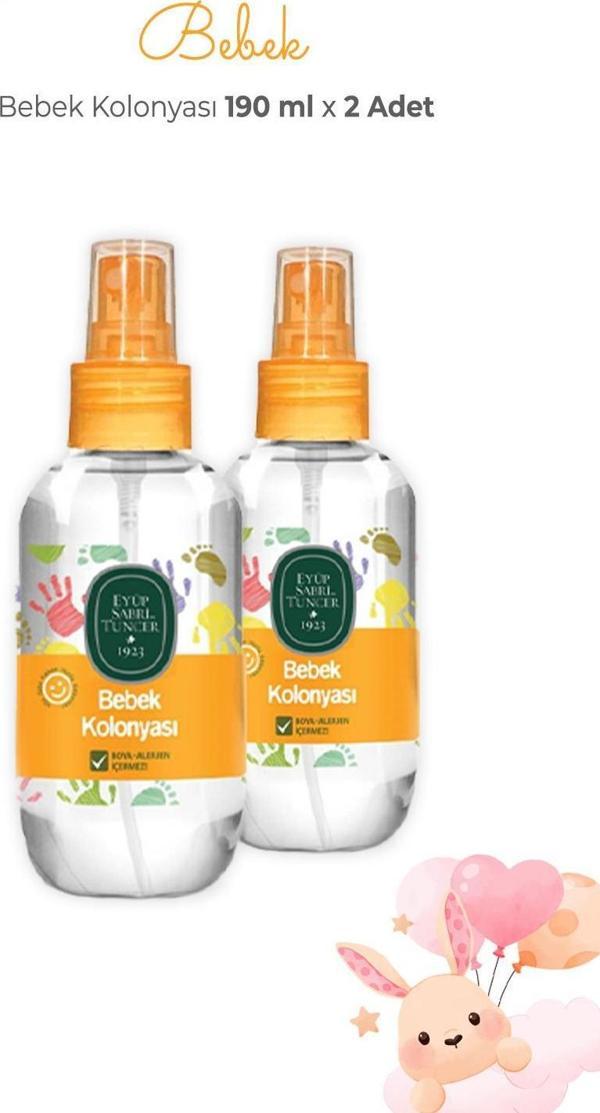 Eyüp Sabri Tuncer Bebek Kolonyası 190 ml x 2 Adet - Image 1