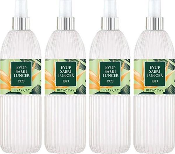 Eyüp Sabri Tuncer Beyaz Çay Kolonyası Silindir Pet Şişe Sprey 150 Ml x 4 Adet - Image 1