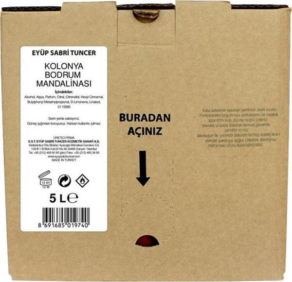Eyüp Sabri Tuncer Bodrum Mandalinası Doğal Zeytinyağlı Sıvı Sabun 5 lt - Image 1
