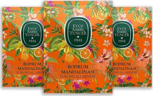 Eyüp Sabri Tuncer Bodrum Mandalinası Kolonyalı Mendil 50'li x 3 Adet - Image 1