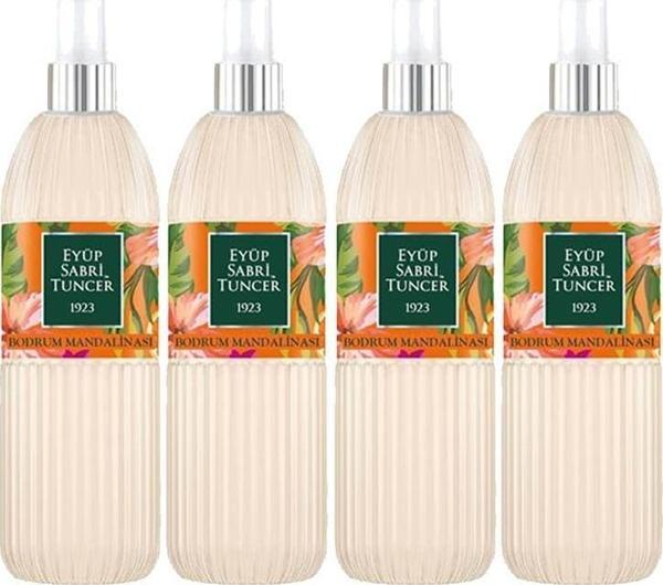 Eyüp Sabri Tuncer Bodrum Mandalinası Kolonyası Silindir Pet Şişe Sprey 150 ml x 4 Adet - Image 1