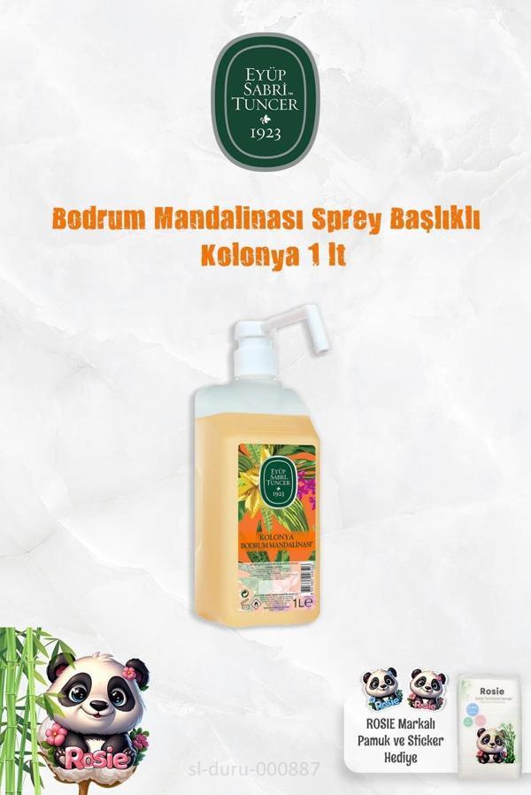 Eyüp Sabri Tuncer Bodrum Mandalinası Sprey Başlıklı Kolonya 1 lt ve ROSIE - Image 1