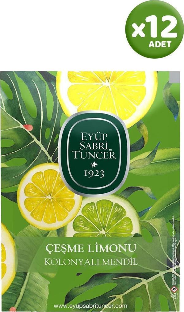 Eyüp Sabri Tuncer Çeşme Limonu Kolonyalı Mendil 50'li x 12 Adet - Image 1