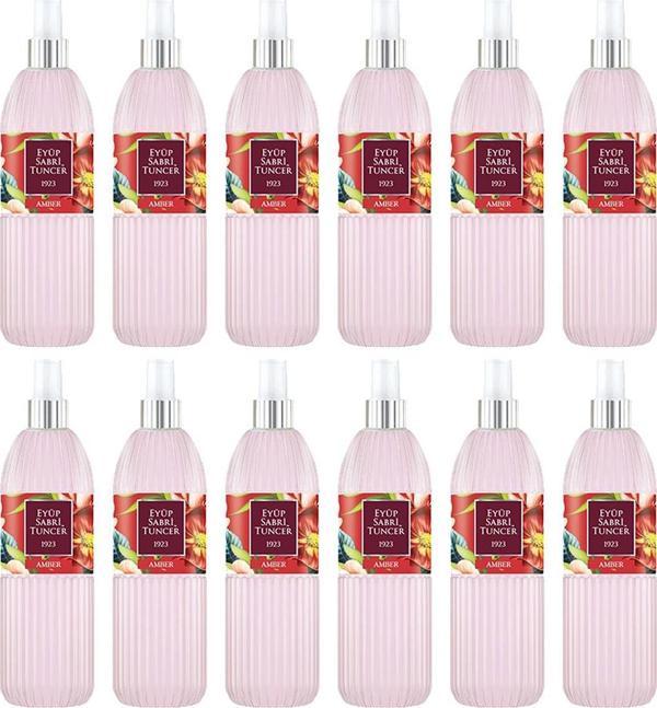 Eyüp Sabri Tuncer Amber Kolonyası Silindir Pet Şişe Sprey 150 ml x 12 Adet - Image 1