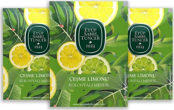 Eyüp Sabri Tuncer Çeşme Limonu Kolonyalı Mendil 50'li x 3 Adet - Image 1