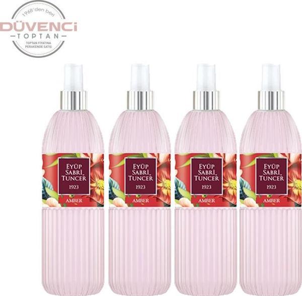 Eyüp Sabri Tuncer Amber Kolonyası Silindir Pet Şişe Sprey 150 ml x 4 Adet - Image 1