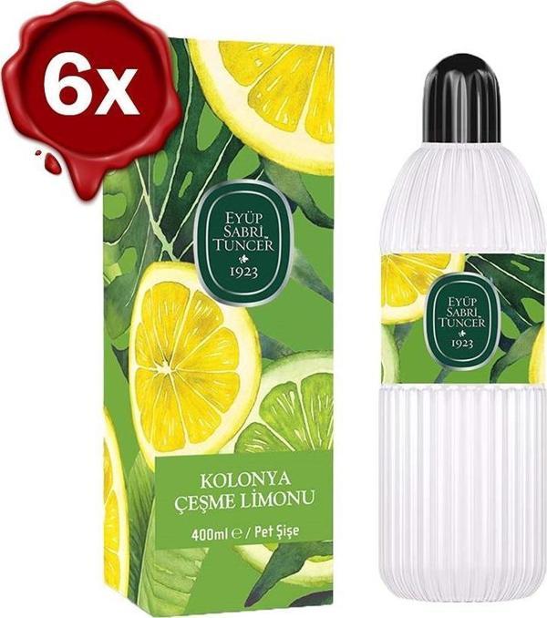 Eyüp Sabri Tuncer Çeşme Limonu Kolonyası Pet Şişe 400 ml x 6 - Image 1