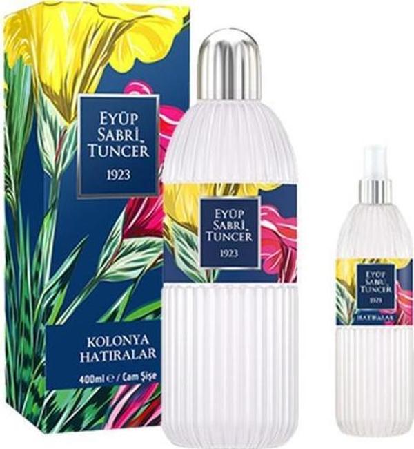 Eyüp Sabri Tuncer Hatıralar Kolonyası 400 ML Cam Şişe ve 150 ML Plastik Şişe - Image 1