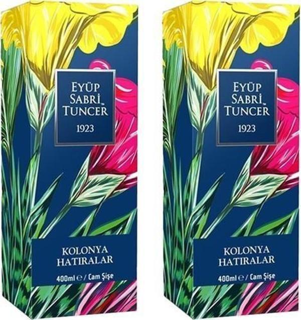 Eyüp Sabri Tuncer Hatıralar Kolonyası 400 Ml Silindir Cam Şişe x 2 - Image 1