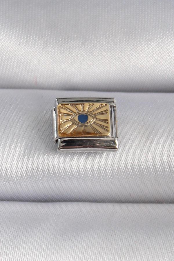 Gümüş Renk Altın Göz İşlemeli Nomination Charm - EBJ241109W29000 - Image 1