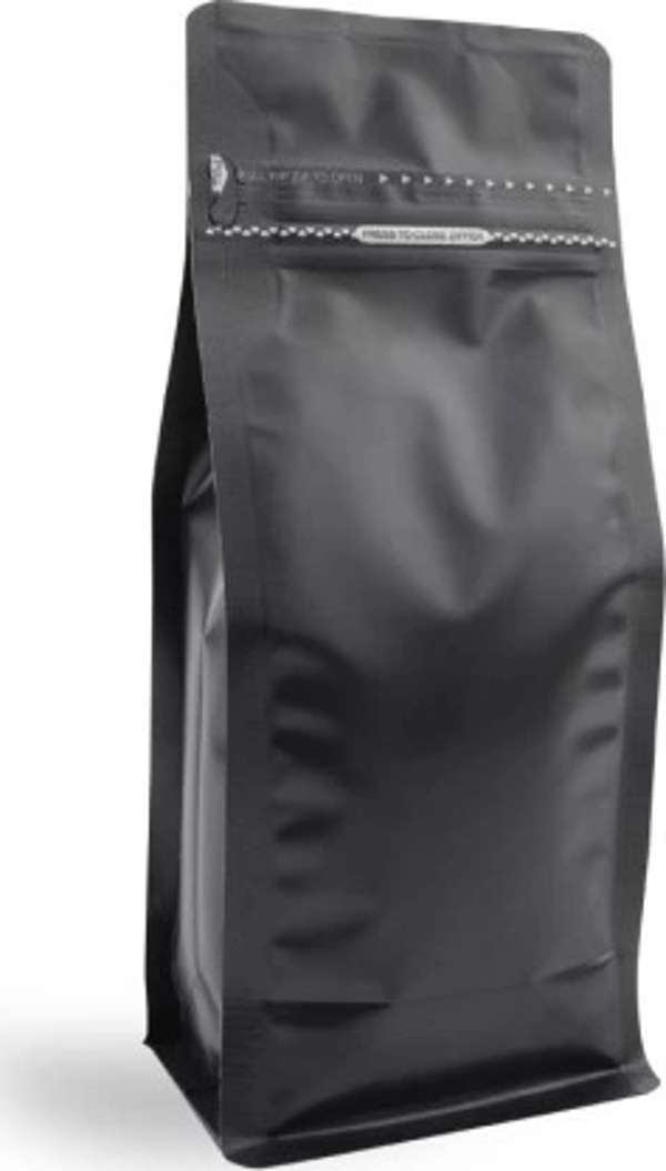 MAT SİYAH METALİZE KİLİTLİ FLAT BOTTOM KİLİTLİ TORBA (14X36) CM 1000 adet - Image 1