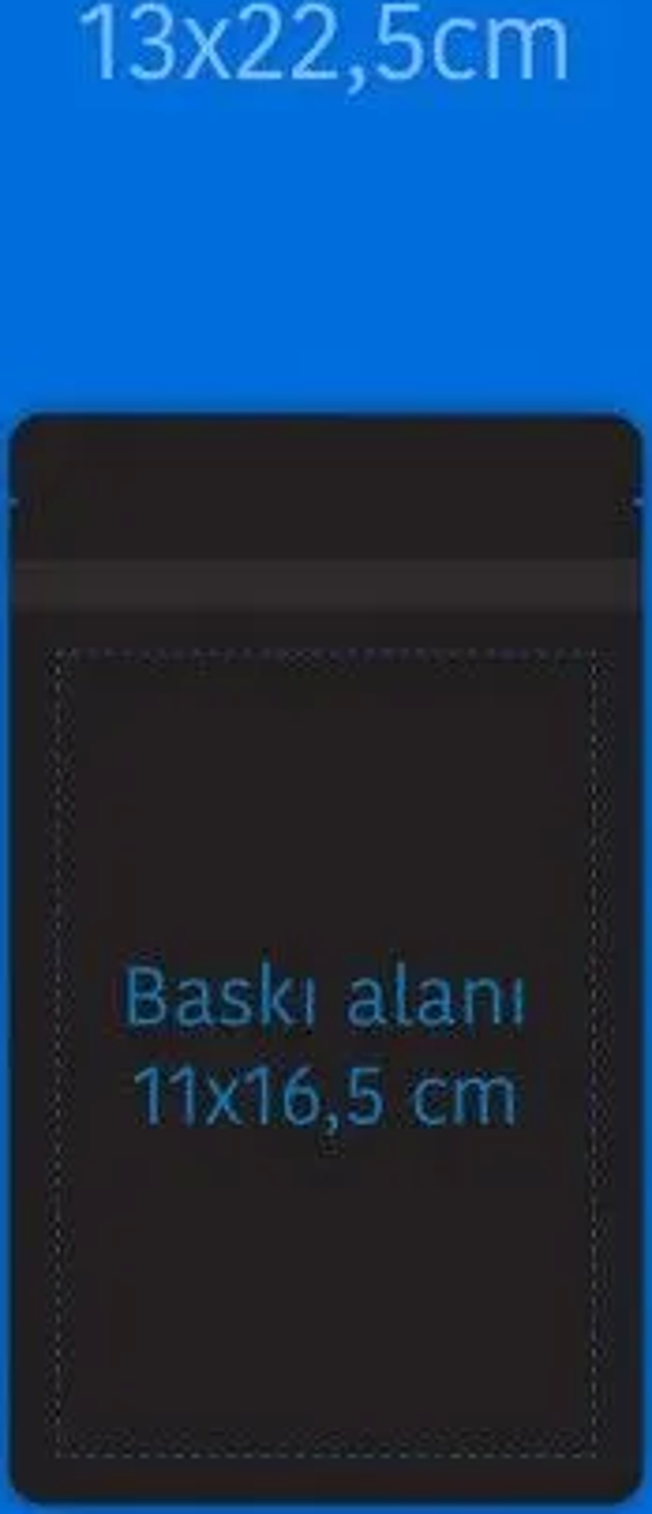 BASKILI PARLAK SİYAH ALÜMİNYUM DOYPACK 1000 ADET - Image 1