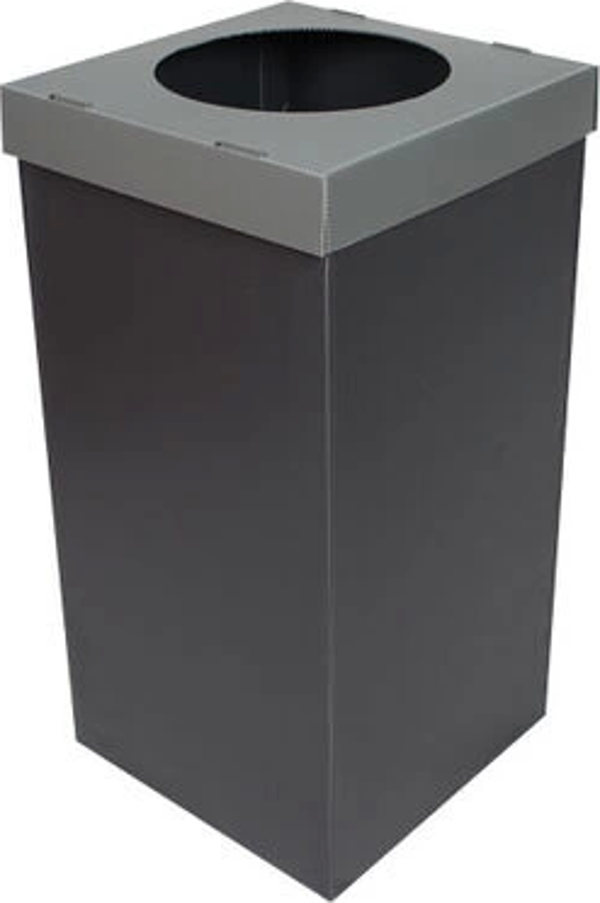 Plastik Atık Kağıt Kutusu - Gri - Image 1