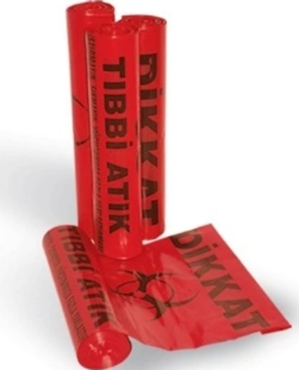 Tıbbi Atık Poşeti Rulo 55x60 Orta Boy ( 200 Adet ) - Image 1