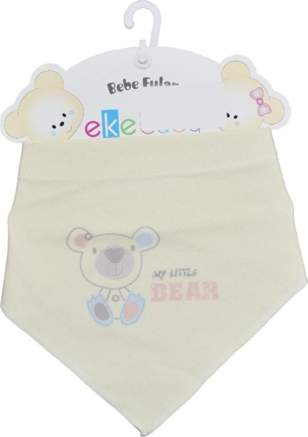 Ekebaby Penye Baskılı Fular Önlük 11984 Açık Sarı - Image 1