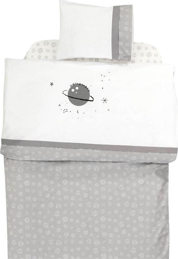 Momishop Space Bebek Nevresim Takımı 100x150 Cm 2124 Gri - Image 1