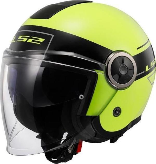 Ls2 Classy Classıc Yarım Kask Siyah--neon Sarı MEDIUM - Image 1
