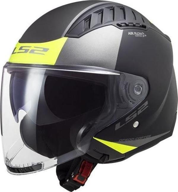 Ls2 Copter 2 Urbane Yarım Kask Mat Siyah-neon Sarı SMALL - Image 1