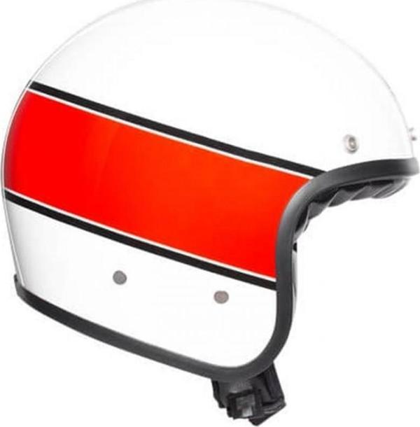 Agv X70 Multı Mıno 73 Yarım Kask Beyaz-kırmızı X-LARGE - Image 1