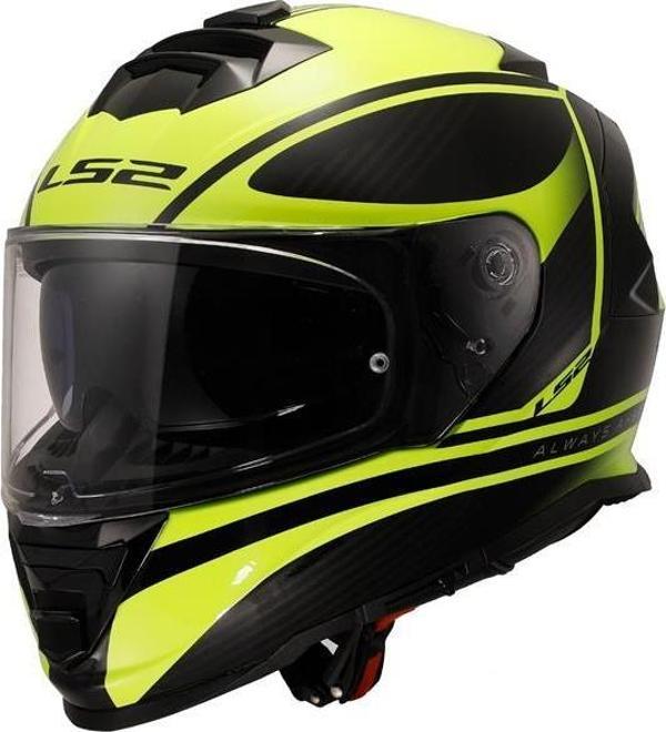 Ls2 Storm 2 Kapalı Kask Dodger Mat Siyah Neon Sarı X-LARGE - Image 1