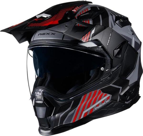 Nexx X.wed 2 Wıld Country Kapalı Kask Mat Gri-kırmızı X-LARGE - Image 1