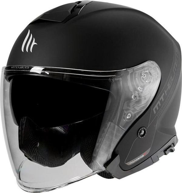 Mt Thunder 3 Sv Solıd A1 Yarım Yazlık Kask Mat Siyah Small - Image 1