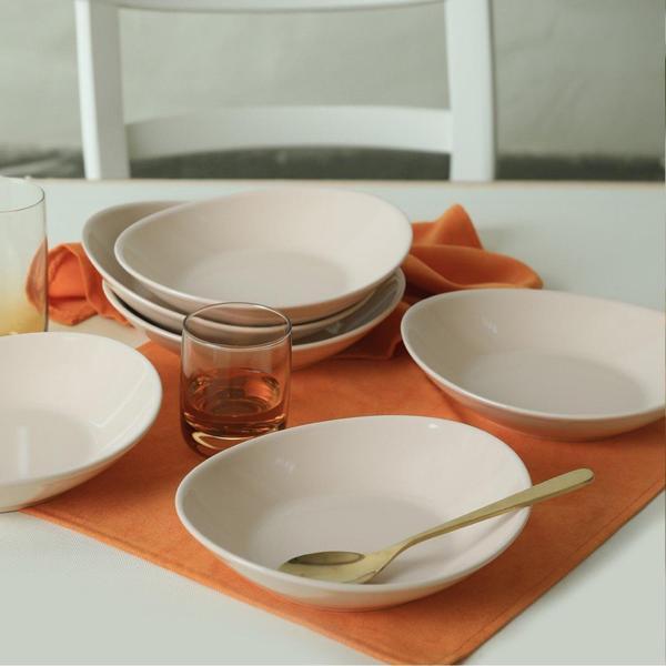 Keramika Krem Stella Yemek Tabağı 22 Cm 6 Adet 030 - Image 1