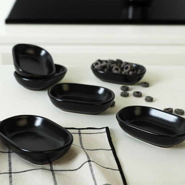Keramika Mat Siyah Noyan Çerezlik 11 Cm 6 Adet 956 - Image 1