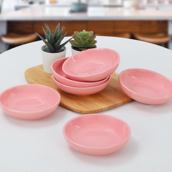 Keramika Pembe Halka Çerezlik/Sosluk 13 Cm 6 Adet - Image 1