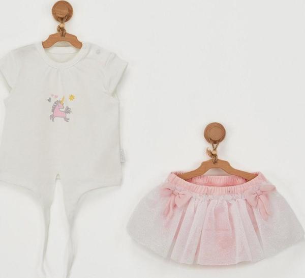 Andywawa Skirt Blouse Unicorn Bebek Takımı AC22718 Ekru - Image 1