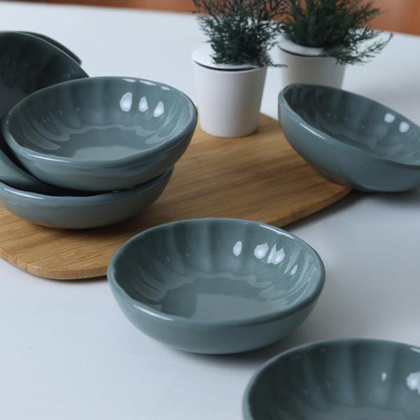 Keramika Yeşil Sirius Çerezlik / Sosluk 12 Cm 6 Adet 326 - Image 1