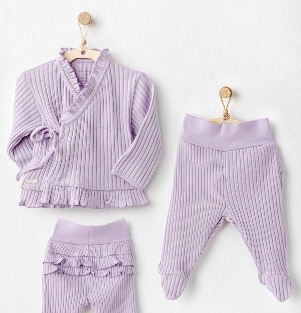 Andywawa Sweet Penguin 2'li Bebek Takımı AC25094 Lila - Image 1