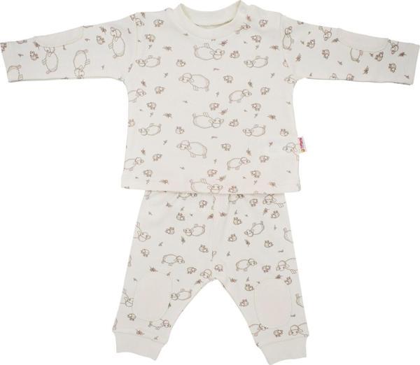 Tiffany Baby Lamb Organik Theme 2'li Bebek Şort Takım 20012 Ekru - Image 1