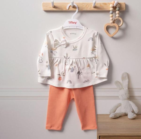 Tiffany Baby Sunny Garden 2'li Bebek Takımı 2410012 Ekru - Image 1