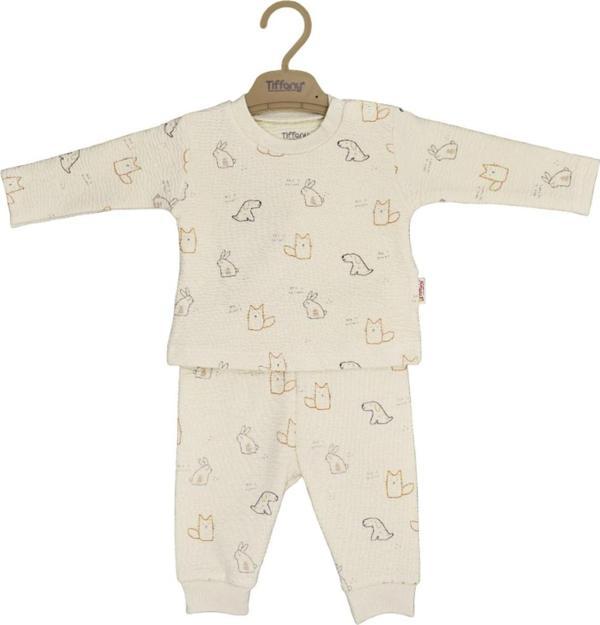 Tiffany Baby Cats And Dog Theme 2'li Bebek Takımı 20012 Ekru - Image 1