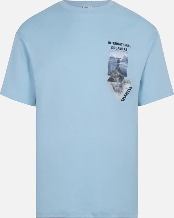 OVERSIZED FIT DREAMER ERKEK TSHIRT MAVI  - Image 1