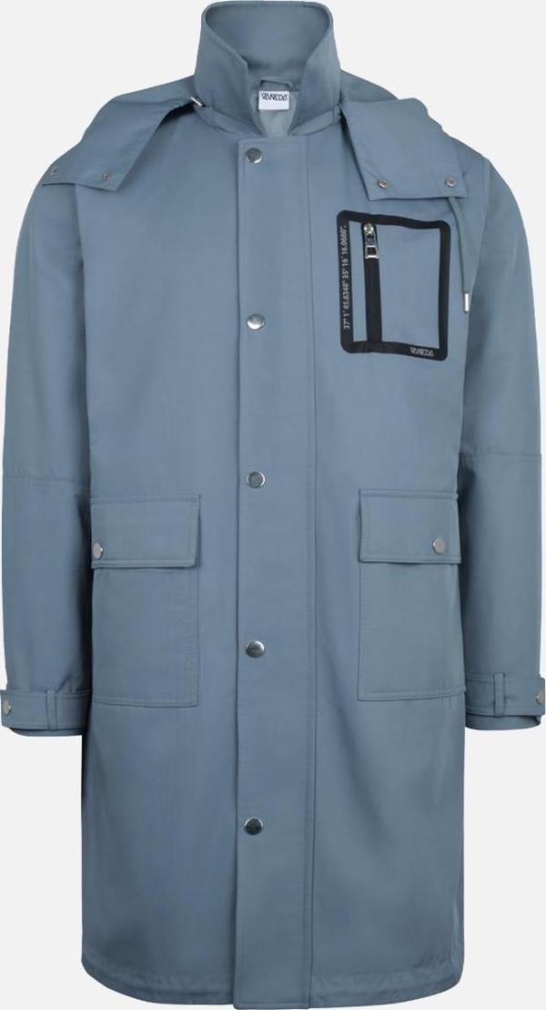 OVERSIZED SIRT DESEN BASKILI CEPLI PARDESU MAVI  - Image 1