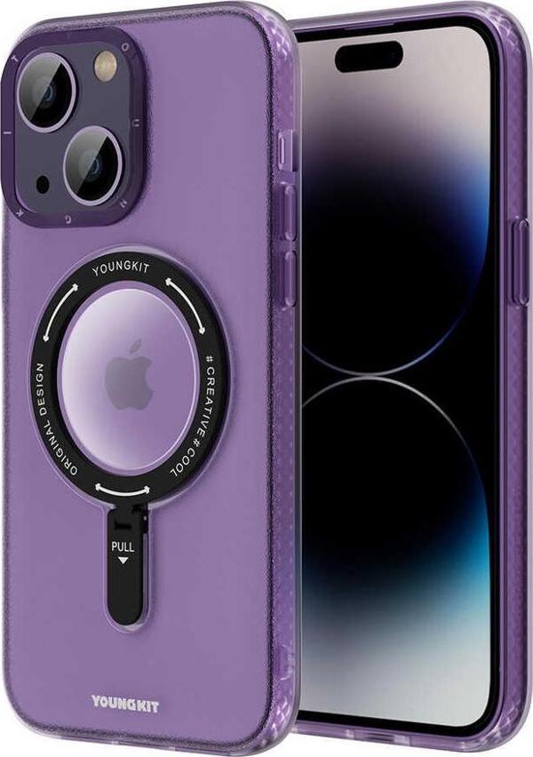 YoungKit Apple iPhone 14 Kılıf Magsafe Şarj Özellikli Rock Serisi Kapak - Image 1