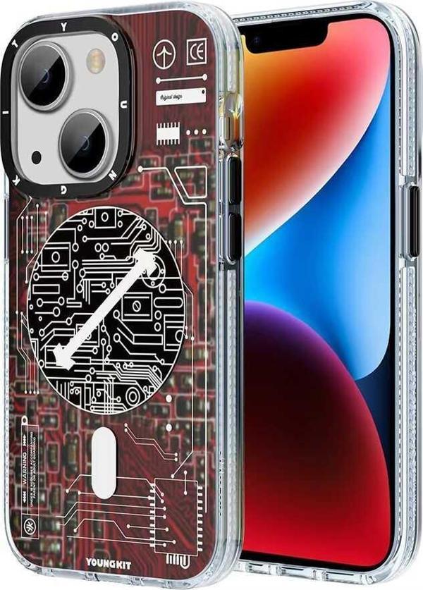 YoungKit Apple iPhone 14 Kılıf Magsafe Şarj Özellikli Technology Serisi Kapak - Image 1
