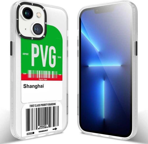 YoungKit Apple iPhone 13 Kılıf Baskılı Desenli Any Time Trip Serisi Kapak - Image 1