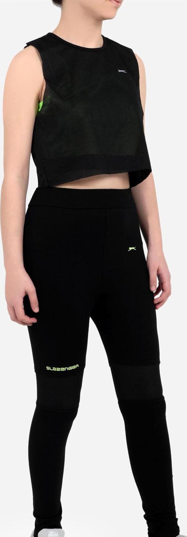 Slazenger DIPAK Kız Çocuk Tayt Takım Siyah - Image 1
