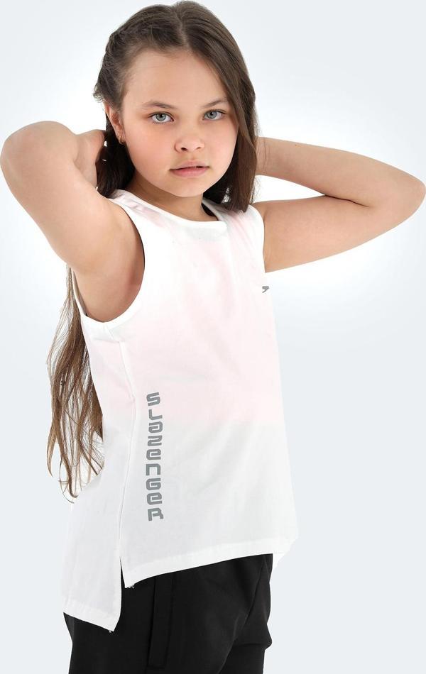 Slazenger DYLAN Kız Çocuk Tişört Beyaz - Image 1