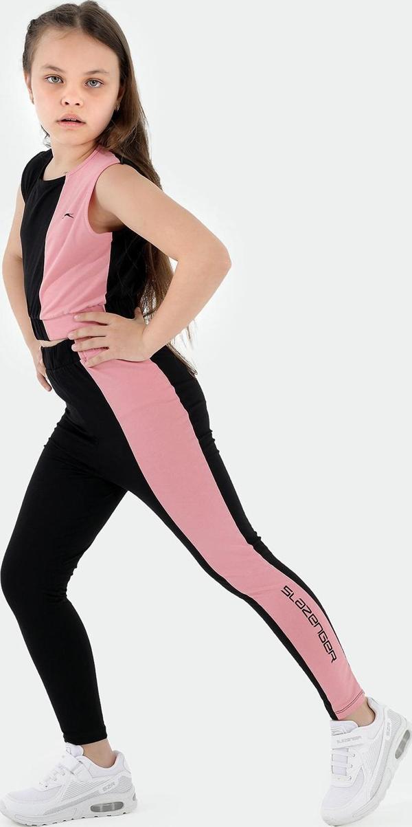 Slazenger DIMAS Kız Çocuk Tayt Takım Siyah - Image 1